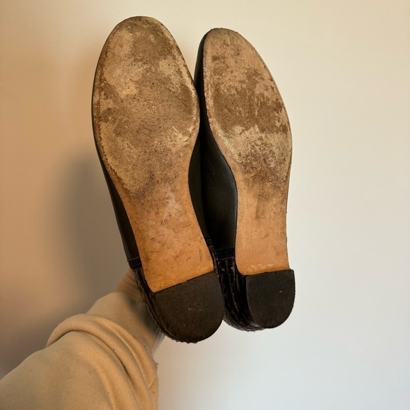 Chrissie Morris Mixed Leather Snakeskin Double Zipper Booties Size 40 - Picture 9 of 9